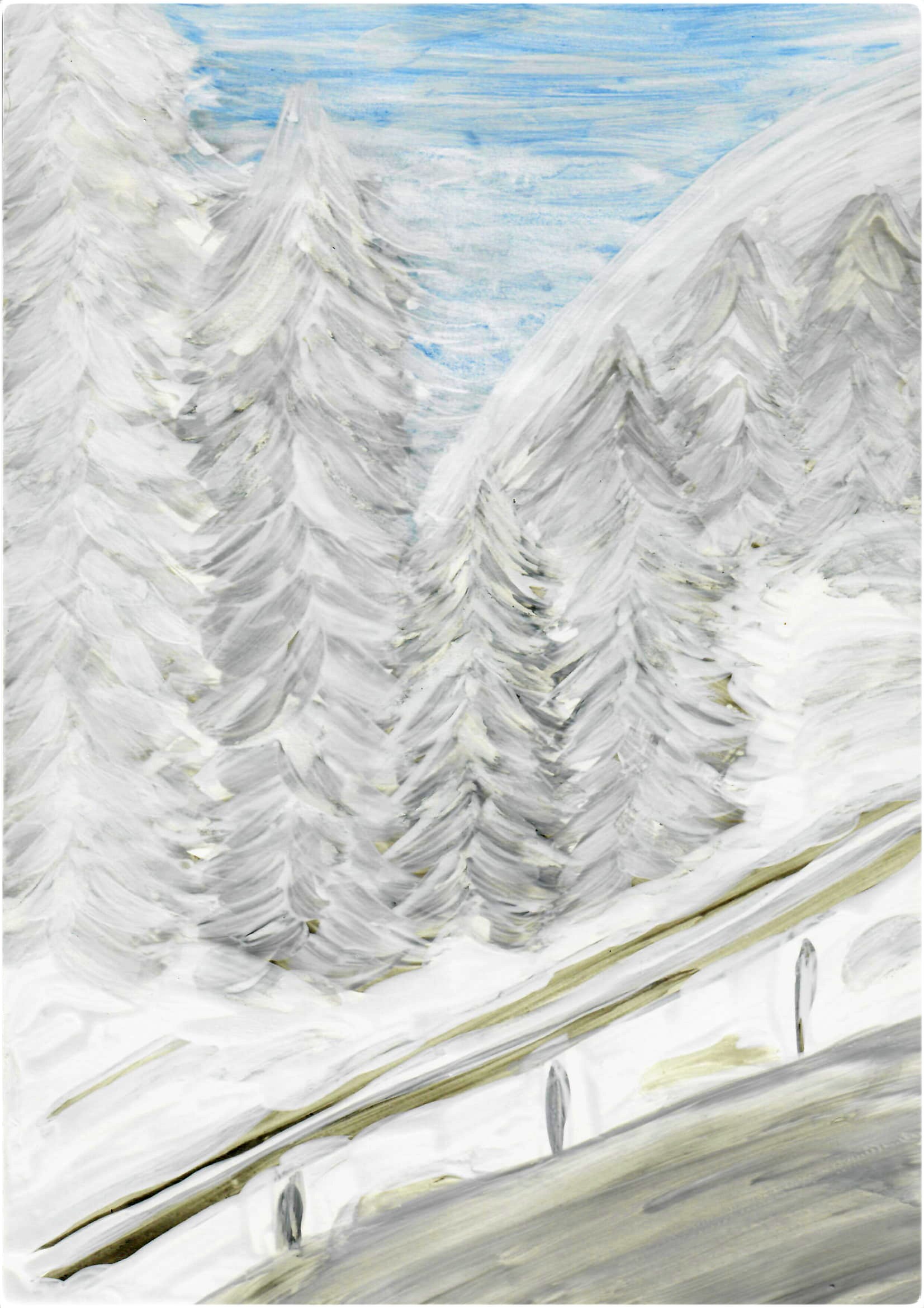 Zimowy krajobraz – wystawa prac