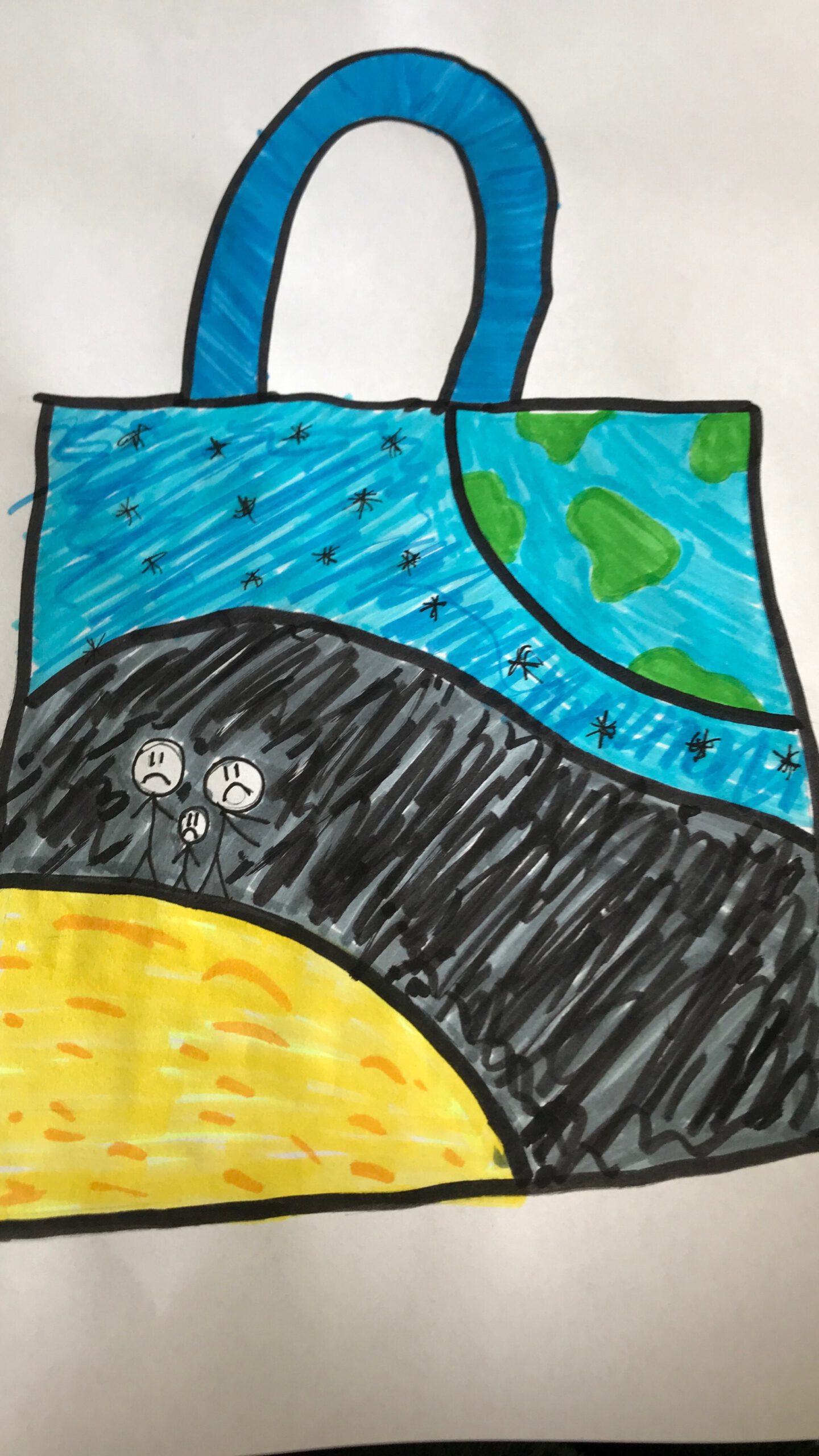 Dzień Ziemi – projekty nadruku na koszulkę lub torbę wykonane przez uczniów klas V-VII
