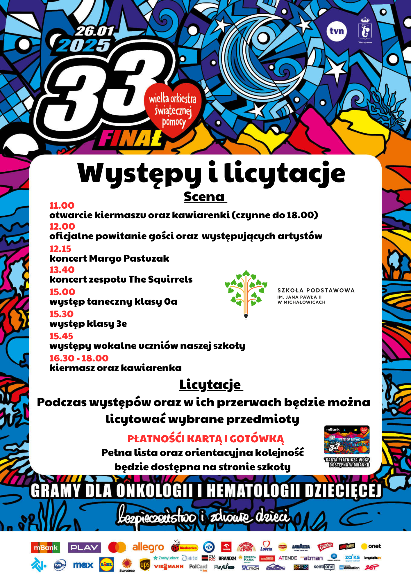 33. Finał Wielkiej Orkiestry Świątecznej Pomocy – program, atrakcje, występy oraz LICYTACJE ❤️