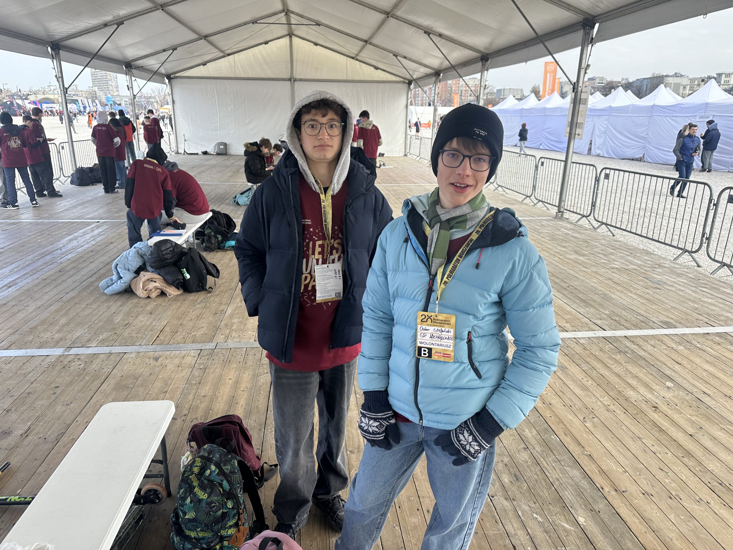 Wolontariusze na 20. Półmaratonie Warszawskim